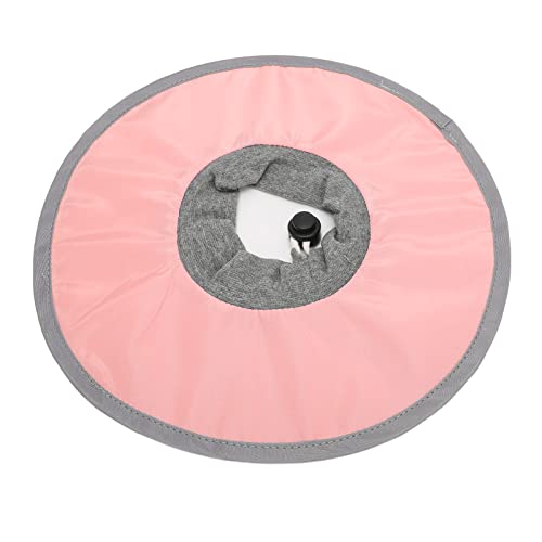 Rundes Katzenhalsband, Angepasster Kordelzug, Verhindert Lecken nach Einer Operation, Katzen-Erholungshalsband für Zuhause, Katze, Kätzchen, Hund, Welpe, Kleines Haustier,(L 35cm / 13.8in-Rosa) von YLSZHY