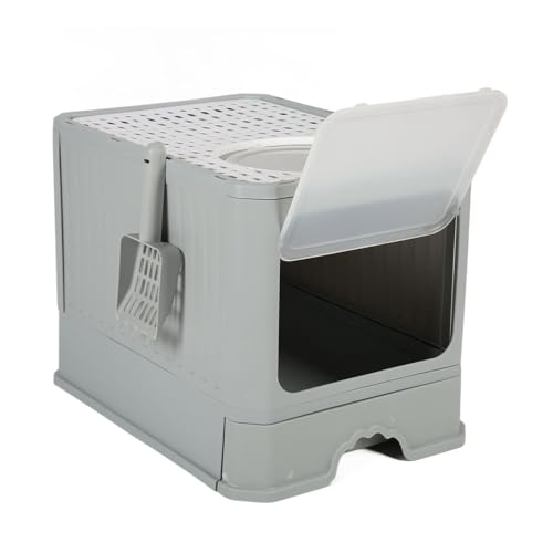 YLSZHYR Katzentoilette, Vollständig Geschlossener Schubladentyp, Verhindert Auslaufen, Großer Raum, Kätzchen-Toilettenbox für Den Innenbereich, Grau, Kleine Welpen-Hundetoilette, Toilettentrainingsset YLSZHYR Katzentoilette, Vollständig Geschlossener Schubladentyp, Verhindert Auslaufen, Großer Raum, Kätzchen-Toilettenbox für Den Innenbereich, Grau, Kleine Welpen-Hundetoilette, Toilettentrainingsset von YLSZHYR