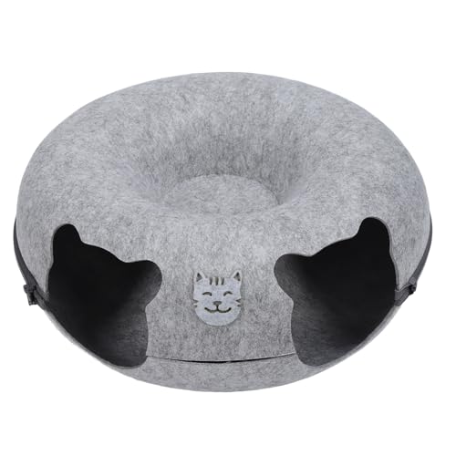 YLSZHYR Katzentunnelbett, Weiches, Kratzfestes Katzenbett, Doppelschichtig, Waschbar, Haustiertunnel-Versteck Zum Entspannen, Schlafen, Spielen, Rundes Donut-Katzen- und Hundekissenbett YLSZHYR Katzentunnelbett, Weiches, Kratzfestes Katzenbett, Doppelschichtig, Waschbar, Haustiertunnel-Versteck Zum Entspannen, Schlafen, Spielen, Rundes Donut-Katzen- und Hundekissenbett von YLSZHYR