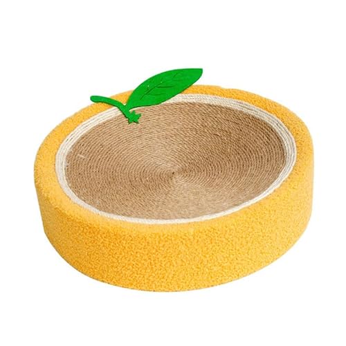 YLSZHYR Kratzschale für Katzen, Orange, Rund, Sisal, Hanf, Anti-Verschleiß, Platzsparendes Katzenkratzbett für Den Familienladen, Innen-Katzenbetten für Innenkatzen mit Kratzrampe YLSZHYR Kratzschale für Katzen, Orange, Rund, Sisal, Hanf, Anti-Verschleiß, Platzsparendes Katzenkratzbett für Den Familienladen, Innen-Katzenbetten für Innenkatzen mit Kratzrampe von YLSZHYR