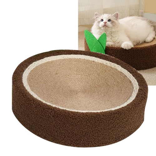 YLSZHYR Runde Kratzschale für Katzen, Kratzfest, Bequem, Langlebiges Sisal-Katzenkratzbett für Unterhaltung, Ruhe, Katzenbetten für Hauskatzen mit Kratzrampe YLSZHYR Runde Kratzschale für Katzen, Kratzfest, Bequem, Langlebiges Sisal-Katzenkratzbett für Unterhaltung, Ruhe, Katzenbetten für Hauskatzen mit Kratzrampe von YLSZHYR