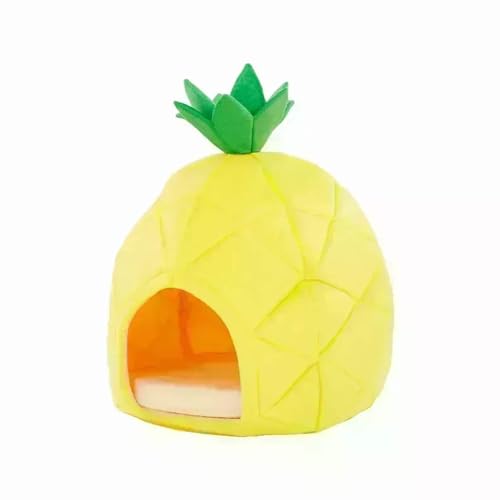 YML Pineapple Haustierbett für Katzen, Kätzchen, Hunde und Welpen, mittelgroß, Gelb von YML