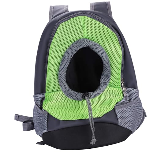 Hundetragerucksack für Hunde und Katzen, Schultertasche, weiche Seite, atmungsaktives Netzgewebe, von Fluggesellschaften zugelassen, leichte Tragetasche (grün, Größe S) von YMLOVE