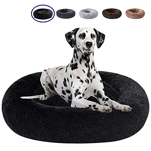 YMWD Beruhigendes Hundebett für große, mittelgroße und kleine Hunde und Katzen, Donut-Kuschelbett, rund, Plüschbett, Anti-Angst, Donut-Hundebett, waschbar, wärmend, Katzenbett, rutschfeste Unterseite, YMWD Beruhigendes Hundebett für große, mittelgroße und kleine Hunde und Katzen, Donut-Kuschelbett, rund, Plüschbett, Anti-Angst, Donut-Hundebett, waschbar, wärmend, Katzenbett, rutschfeste Unterseite, von YMWD