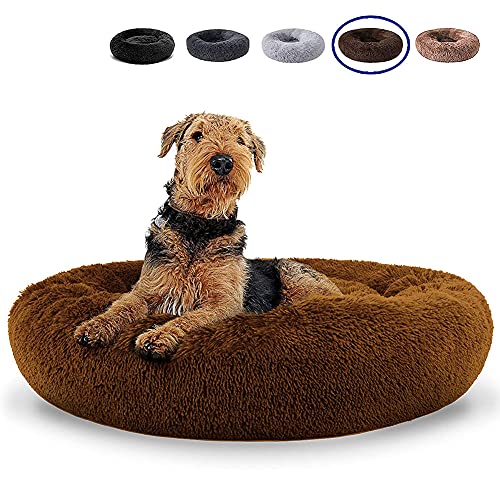 YMWD Beruhigendes Hundebett für große, mittelgroße und kleine Hunde und Katzen, Donut-Kuschelbett, rund, Plüschbett, Anti-Angst, Donut-Hundekuschelbett, waschbar, warm, Katzenbetten, rutschfeste YMWD Beruhigendes Hundebett für große, mittelgroße und kleine Hunde und Katzen, Donut-Kuschelbett, rund, Plüschbett, Anti-Angst, Donut-Hundekuschelbett, waschbar, warm, Katzenbetten, rutschfeste von YMWD