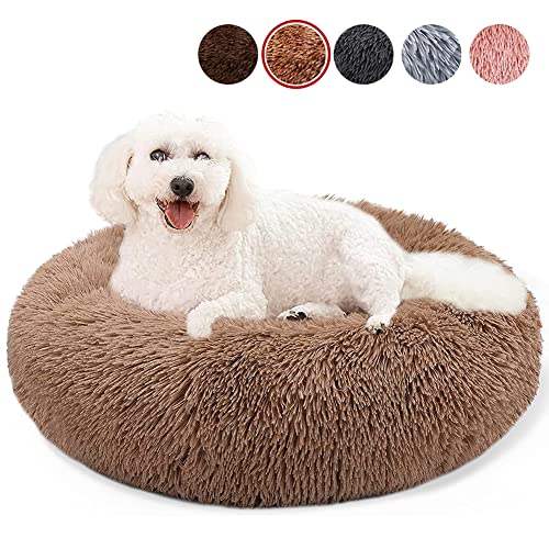 YMWD Beruhigendes Hundebett für große, mittelgroße und kleine Hunde und Katzen, Donut-Kuschelbett, rund, Plüschbett, Anti-Angst, Donut-Hundekuschelbett, waschbar, warm, Katzenbetten, rutschfeste YMWD Beruhigendes Hundebett für große, mittelgroße und kleine Hunde und Katzen, Donut-Kuschelbett, rund, Plüschbett, Anti-Angst, Donut-Hundekuschelbett, waschbar, warm, Katzenbetten, rutschfeste von YMWD
