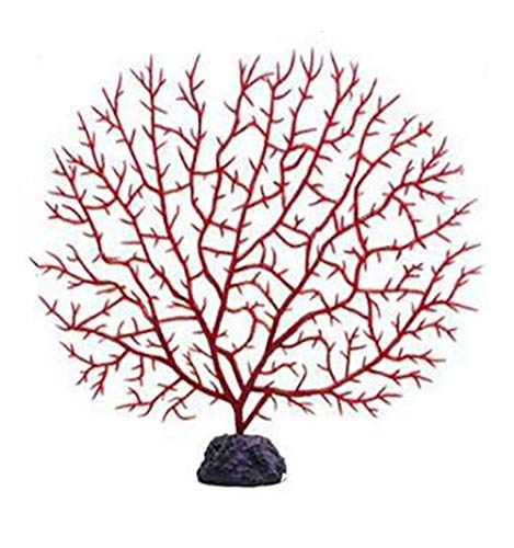 YMZ - 1 x künstliche Koralle für Aquarien, Dekoration für Unterwasserfische, Haustier-Zubehör, Aquarium, Dekoration, Pflanzen-Ornament (rot). von YMZ
