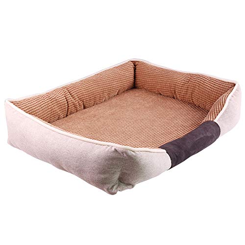 YMZ Haustierbett, 45 x 35 x 12 cm, geeignet für Haustiere bis 7,5 kg, faltbar, abnehmbar, waschbar, Plüsch, warm, Katzenstreu, Hundematte, Schlafsack, abnehmbar und waschbar von YMZ