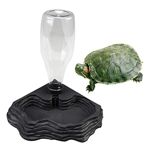 YMZ Reptilien-Wasserbecken, 400 ml, automatisches Nachfüllen, Wasserspender mit Flasche für Schildkröten, Eidechsen, Reptilien von YMZ