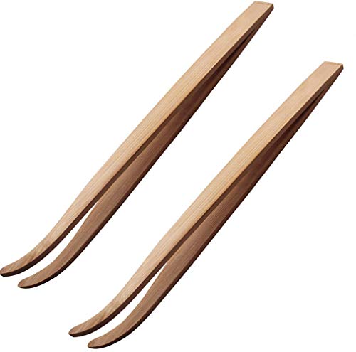 YMZ Reptilienpinzette, Fütterungswerkzeug, 2 Stück, Bambus-Terrarium-Reinigungs- und Futter-Clips (16,5 cm) von YMZ