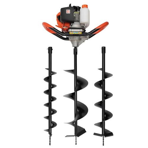 YNAADYH Power Auger Pfostenlochbagger 52cc, 2-Takt Pfostenbagger für Zaun Gas angetriebene Erde 2.3Hp Auger Pfostenlochbagger Bohrer Bodenbohrer mit 4, 6, 8 Zoll Bits für Graben Von Pflanzen YNAADYH Power Auger Pfostenlochbagger 52cc, 2-Takt Pfostenbagger für Zaun Gas angetriebene Erde 2.3Hp Auger Pfostenlochbagger Bohrer Bodenbohrer mit 4, 6, 8 Zoll Bits für Graben Von Pflanzen von YNAADYH