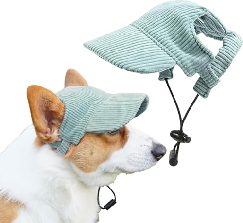 UV-geschützte Baseballkappe für Haustiere mit großen Ohrlöchern und verstellbarem Schirm für Katzen und Hunde. EIN Must-Have für Strandpicknicks und Welpen. von YNGWVHKET