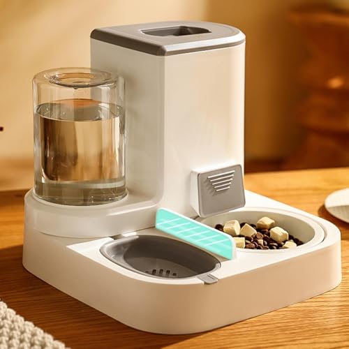 YNPQTDS 2-in-1-Futter- und Tränke für Haustiere,Automatisches Wasser- und Futternapf-Set für Katzen - Katzenfutterstation, Hundefutterstation, Schwerkraft-Futterstation für Haustiere, automatischer YNPQTDS 2-in-1-Futter- und Tränke für Haustiere,Automatisches Wasser- und Futternapf-Set für Katzen - Katzenfutterstation, Hundefutterstation, Schwerkraft-Futterstation für Haustiere, automatischer von YNPQTDS