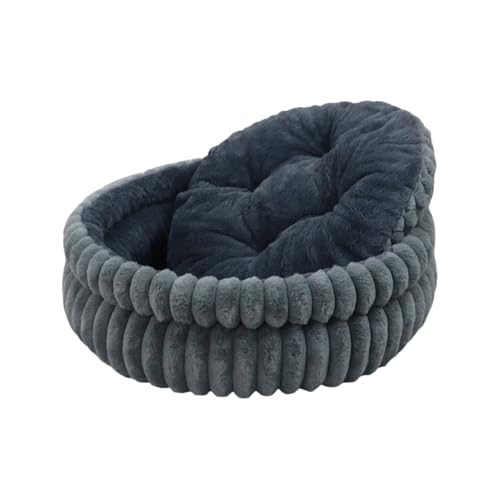 YNPQTDS Beruhigendes Hundebett,Donut Kuschelmatte Für Hund Und Katze | 51 cm Rundes Abnehmbares Beruhigungskissen Weicher Schlafplatz,Schlafsofa Bettkissen Für Haustiere Welpen Kätzchen von YNPQTDS