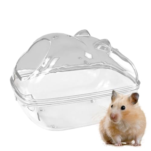 YNPQTDS Hamster Sandkiste, Hamster Sandbadbox | Klare Hamsterbadewanne | Chinchilla -Sandbad Badewanne, Reinigung des kleinen Tierkörpers für Rennmäuse von YNPQTDS