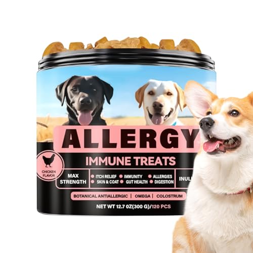 YNPQTDS Hund Allergie Kausnacks - Hund Nahrungsergänzungsmittel - Allergiemittel Bei Saisonbedingten Allergien, Immunstärkendes Ergänzungsfutter Für Aktivitäten Draußen & Drinnen YNPQTDS Hund Allergie Kausnacks - Hund Nahrungsergänzungsmittel - Allergiemittel Bei Saisonbedingten Allergien, Immunstärkendes Ergänzungsfutter Für Aktivitäten Draußen & Drinnen von YNPQTDS