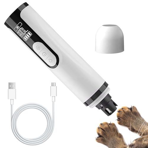 YNPQTDS Hund Nagel Schleifer 3 Geschwindigkeiten | Leise wiederaufladbarer elektrischer Nageltrimmer für Haustiere - Hund Katze Welpe Kätzchen Zuhause Pflege Maniküre Pediküre YNPQTDS Hund Nagel Schleifer 3 Geschwindigkeiten | Leise wiederaufladbarer elektrischer Nageltrimmer für Haustiere - Hund Katze Welpe Kätzchen Zuhause Pflege Maniküre Pediküre von YNPQTDS