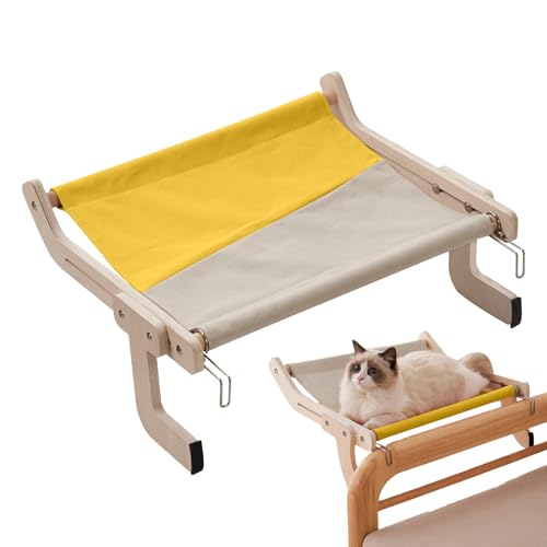 YNPQTDS Katzen-hängematte,Katzenhängematte für - Katzensitz - Schnurlose Katzenhängematte, Sitz für Hauskatzen, verstellbares Katzenbett aus Holz für Schublade und Schrank YNPQTDS Katzen-hängematte,Katzenhängematte für - Katzensitz - Schnurlose Katzenhängematte, Sitz für Hauskatzen, verstellbares Katzenbett aus Holz für Schublade und Schrank von YNPQTDS