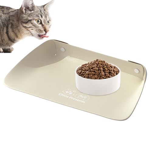 YNPQTDS Katzenfuttermatte | Futterplatzmatte Für Welpen | rutschfeste Antihaft-Futternapf Unterlage Für Hunde Und Katzen Innen Und Außen von YNPQTDS