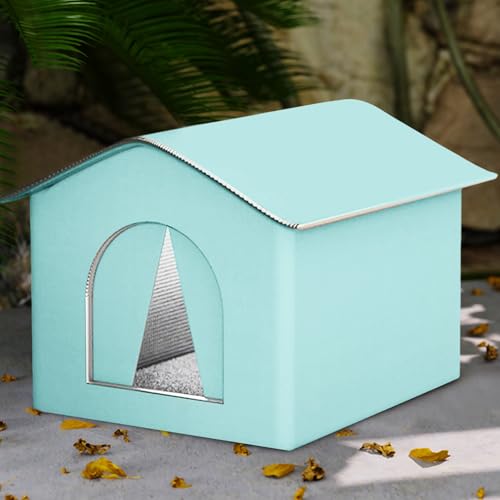 YNPQTDS Katzenhaus Für Draußen 40x33x33cm Katzenhöhlen Für Draußen Oxford Stoff Outdoor Katzenhaus Wetterfest Für Garten Terrasse Rasen Für Streuner Haustiere von YNPQTDS