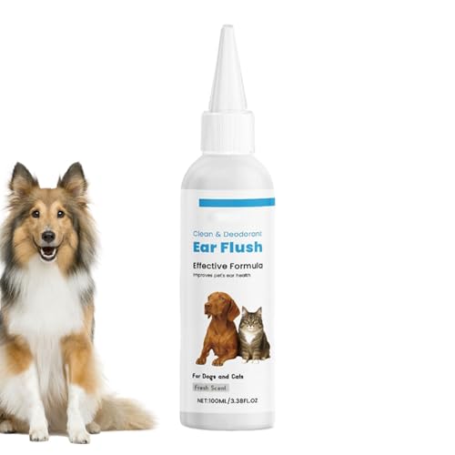 YNPQTDS Ohrreiniger Für Hunde, 3.38 FL.oz Ohrreinigungslösung Für Hunde, Effektive Formel zur Reinigung und Pflege bei Juckreiz, Juckreiz Pflege und Behandlung von YNPQTDS