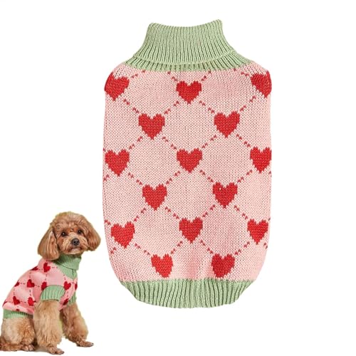 YNPQTDS Pullover für Hunde,Pullover für Hunde - Haustierkleidung Hundepullover | Wintermantel-Strickpullover, Katzenpullover, Herz-Hundekleidung, Rollkragenpullover für kleine Katzen und Hunde YNPQTDS Pullover für Hunde,Pullover für Hunde - Haustierkleidung Hundepullover | Wintermantel-Strickpullover, Katzenpullover, Herz-Hundekleidung, Rollkragenpullover für kleine Katzen und Hunde von YNPQTDS