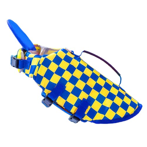 YNPQTDS Schwimmweste für Haustiere, reflektierende Schwimmweste, mit Hebegriff, Auftriebsunterstützung, Haustierzubehör für Bootsausflüge, Kajakfahren, Abenteuer, am See, Camping, Surfen von YNPQTDS