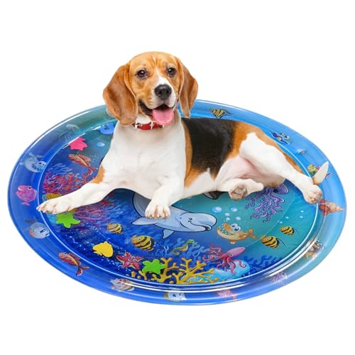 YNPQTDS Wassermatte für Katzen, sensorische Wassermatte von Katzen,Sensorische Haustiere Wassermattenspielpolster - Spaß beim Schlafenwasserbett Komfort Kühlspielzeug zu Hause außerhalb Unterhaltung von YNPQTDS