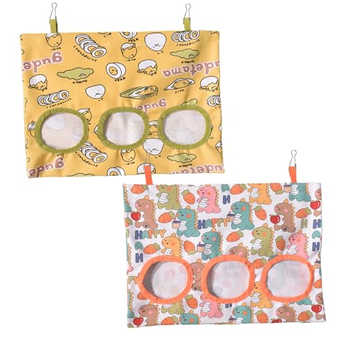 2 Stück Heubeutel für Kleintiere, 3-Loch-Design Hängende Heuraufe für Kaninchen, Meerschweinchen, Hamster 2 Stück Heubeutel für Kleintiere, 3-Loch-Design Hängende Heuraufe für Kaninchen, Meerschweinchen, Hamster von YNR