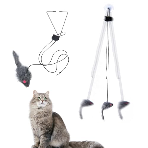 YNR Interaktives Spielzeug zum Aufhängen für Katzen, für den Innenbereich, aus Filz, interaktives Katzenspielzeug, zum Aufhängen, interaktives Spielzeug zum Aufhängen, für Katzen, 3 Stück von YNR