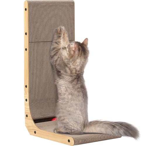 YOCONYO Katzenkratzer, 26.8L Form Katzenkratzpad Wandmontage Katzenkratzpappe für Indoor Katzen YOCONYO Katzenkratzer, 26.8L Form Katzenkratzpad Wandmontage Katzenkratzpappe für Indoor Katzen von YOCONYO