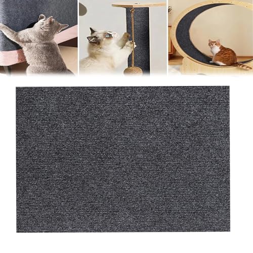 Cat Scratching Mat, Climbing Cat Scratcher, DIY Climbing Cat Scratcher Mat, Trimmable Self-Adhesive Cat Scratching Carpet, Cat Scratch Furniture Protector for Couch, Wall, Bed (Dark Gray,30 * 100CM) von YODAOLI