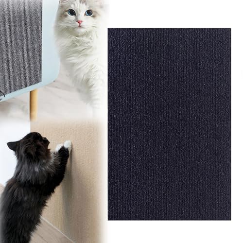 Cat Scratching Mat, Scratch Pad Pro for Cats, Climbing Cat Scratcher, Trimmable Cat Scratcher Mat for Wall, Furniture, Table Leg (11.8 * 39.4in,Navy Blue) von YODAOLI