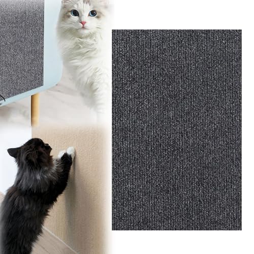 Cat Scratching Mat, Scratch Pad Pro for Cats, Climbing Cat Scratcher, Trimmable Cat Scratcher Mat for Wall, Furniture, Table Leg (23.6 * 39.4in,Dark Gray) von YODAOLI