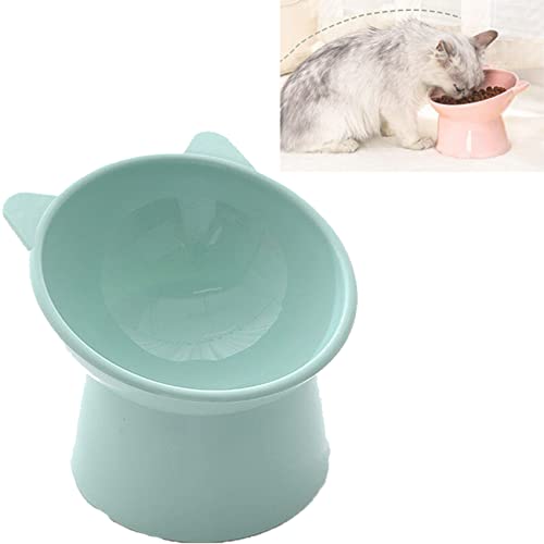 Ergonomic Cat Bowl, 45° Tilted Raised Cat Food Bowls, Anti Spill Tilted Cat Food Bowls, Tall Feet Elevated Cat Bowls, Anti Vomit Cat Bowls for Indoor Cats (Blue) von YODAOLI
