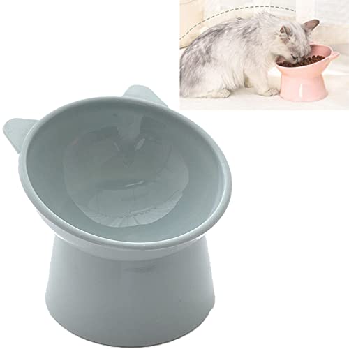 Ergonomic Cat Bowl, 45° Tilted Raised Cat Food Bowls, Anti Spill Tilted Cat Food Bowls, Tall Feet Elevated Cat Bowls, Anti Vomit Cat Bowls for Indoor Cats (Grey) von YODAOLI