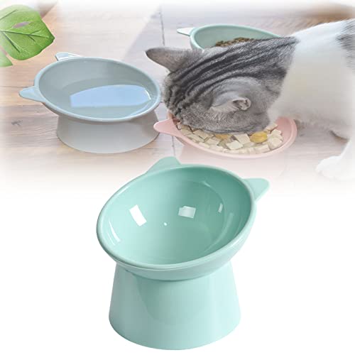 Ergonomic Cat Bowl, Cat Anti Vomit Food Bowl, Ergonomic Cat Food Bowl, Cat Bowls Elevated Tilted, Elevated Cat Bowls, Anti-Fall Neck Protection Cat Food Bowl (1*Blue) von YODAOLI