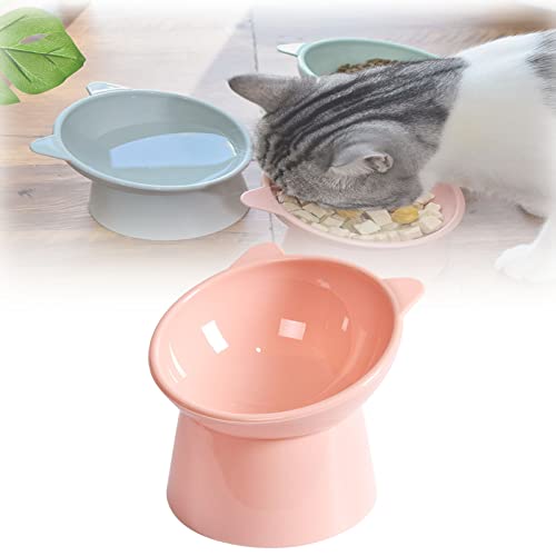 Ergonomic Cat Bowl, Cat Anti Vomit Food Bowl, Ergonomic Cat Food Bowl, Cat Bowls Elevated Tilted, Elevated Cat Bowls, Anti-Fall Neck Protection Cat Food Bowl (1*Pink) von YODAOLI