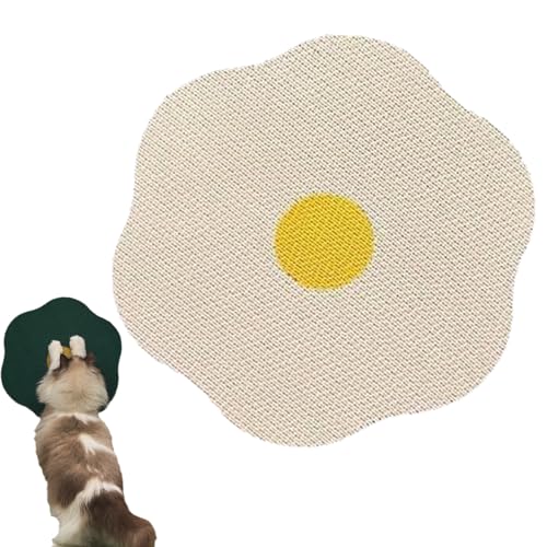 Flower Scratching Pad for Cats on Wall, Cat Wall Scratcher Corrugated Cardboard, Cuddle Meow Flower Pad, Washable Cat Scratcher Mat Furniture Protector (White) von YODAOLI