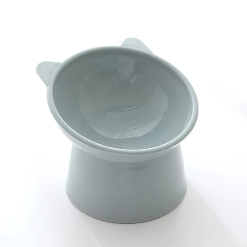 YODAOLI Cute Ergonomic Cat Bowl, 45° Tilted Raised Cat Food Bowls, 2024 New Tall Feet Elevated Cat Bowls, Anti Spill Tilted Cat Food Bowls (Gray) von YODAOLI