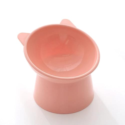 YODAOLI Cute Ergonomic Cat Bowl, 45° Tilted Raised Cat Food Bowls, 2024 New Tall Feet Elevated Cat Bowls, Anti Spill Tilted Cat Food Bowls (Pink) von YODAOLI