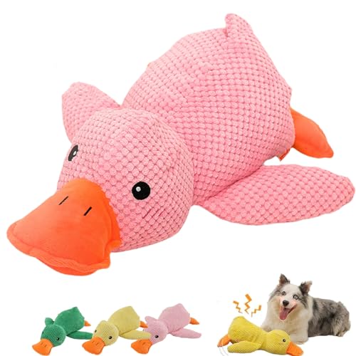 YODAOLI The Mellow Dog, The Mellow Dog Calming Duck, Zentric Quack-Quack Duck Dog Toy, Quacking Duck Toy, Cute No Stuffing Duck with Soft Squeaker, Stuffed Duck Dog Toy for Indoor Puppy (A,1PC) von YODAOLI