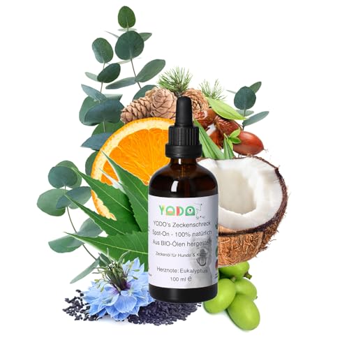 YODO’s Zeckenschreck, 100% natürlicher Zeckenschutz, Zeckenöl für Hunde und Katzen zur Zeckenabwehr aus 7 hochwertigen Bio-Ölen hergestellt, 100ml Eukalyptus YODO’s Zeckenschreck, 100% natürlicher Zeckenschutz, Zeckenöl für Hunde und Katzen zur Zeckenabwehr aus 7 hochwertigen Bio-Ölen hergestellt, 100ml Eukalyptus von YODO