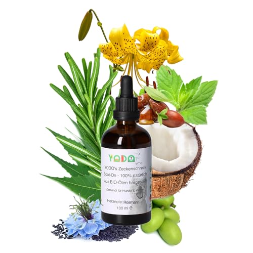 YODO’s Zeckenschreck, 100% natürlicher Zeckenschutz, Zeckenöl für Hunde und Katzen zur Zeckenabwehr aus 7 hochwertigen Bio-Ölen hergestellt, 100ml Rosmarin YODO’s Zeckenschreck, 100% natürlicher Zeckenschutz, Zeckenöl für Hunde und Katzen zur Zeckenabwehr aus 7 hochwertigen Bio-Ölen hergestellt, 100ml Rosmarin von YODO
