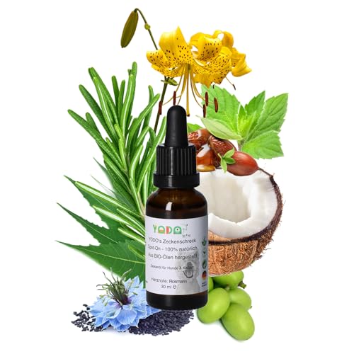 YODO’s Zeckenschreck, 100% natürlicher Zeckenschutz, Zeckenöl für Hunde und Katzen zur Zeckenabwehr aus 7 hochwertigen Bio-Ölen hergestellt, 30ml Rosmarin YODO’s Zeckenschreck, 100% natürlicher Zeckenschutz, Zeckenöl für Hunde und Katzen zur Zeckenabwehr aus 7 hochwertigen Bio-Ölen hergestellt, 30ml Rosmarin von YODO