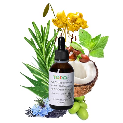 YODO’s Zeckenschreck, 100% natürlicher Zeckenschutz, Zeckenöl für Hunde und Katzen zur Zeckenabwehr aus 7 hochwertigen Bio-Ölen hergestellt, 50ml Rosmarin YODO’s Zeckenschreck, 100% natürlicher Zeckenschutz, Zeckenöl für Hunde und Katzen zur Zeckenabwehr aus 7 hochwertigen Bio-Ölen hergestellt, 50ml Rosmarin von YODO