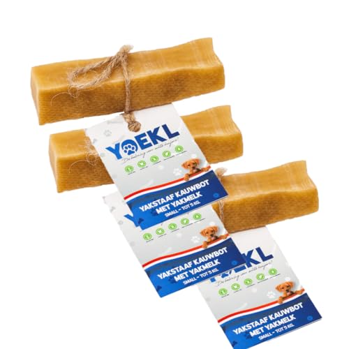 3X YOEKL Yak Kaukäse mit Yakmilch Small | Natürliche Käse Kauknochen für Hunde | von YOEKL