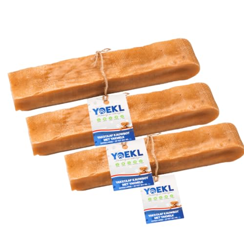 3X YOEKL Yak Kaukäse mit Yakmilch X-Large | Natürliche Käse Kauknochen für Hunde | von YOEKL