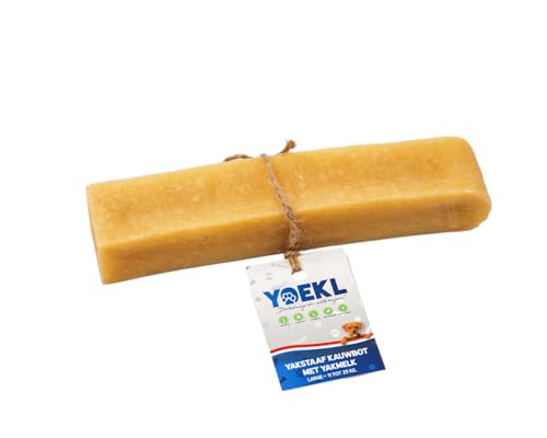 YOEKL Yak Kaukäse mit Yakmilch Large| Natürliche Käse Kauknochen für Hunde | 14 x 2,5 cm – 120-130g von YOEKL