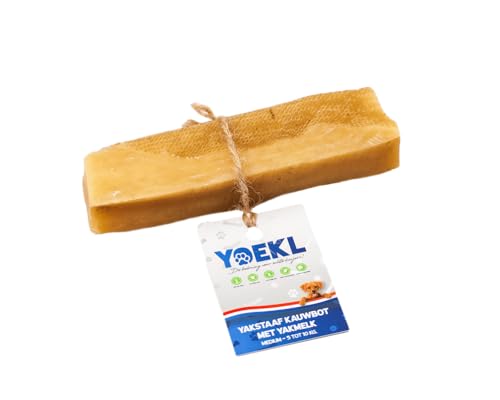 YOEKL Yak Kaukäse mit Yakmilch Medium | Natürliche Käse Kauknochen für Hunde |12 x 2 cm – 80-100g von YOEKL